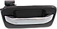 Front, Passenger Side Chrome Lever with Primed Bezel Exterior Door Handle, Without Key Hole