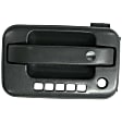 Front, Driver Side Exterior Door Handle, Textured Black, With Key Hole and Keypad Hole