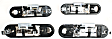 Front and Rear, Driver and Passenger Side Chrome Exterior Door Handle, Driver Side - With Key Hole; Passenger Side - Without Key Hole