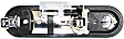 Front and Rear, Driver and Passenger Side Chrome Exterior Door Handle, Driver Side - With Key Hole; Passenger Side - Without Key Hole