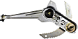 Front, Passenger Side Manual Window Regulator, Hand-Crank Type