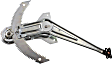 Front, Passenger Side Manual Window Regulator, Hand-Crank Type