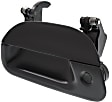 Tailgate Handle, Black Plastic Without Camera Hole With Key Hole