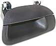 Tailgate Handle, Smooth Black Plastic Without Camera Hole Without Key Hole