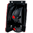 Passenger Side Tail Light, without Bulb, Halogen, Clear and Red Lens, Sport Model