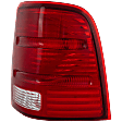 Passenger Side Tail Light, without Bulb, Halogen, Clear and Red Lens, CAPA CERTIFIED