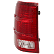 Driver Side Tail Light, without Bulb, Halogen, Clear and Red Lens