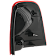 Driver Side Tail Light, without Bulb, Halogen, Clear and Red Lens
