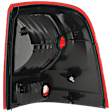 Driver Side Tail Light, without Bulb, Halogen, Clear and Red Lens