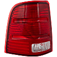 Driver Side Tail Light, without Bulb, Halogen, Clear and Red Lens, CAPA CERTIFIED
