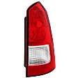 2000-2003 Ford Focus - Passenger Side Tail Light, without Bulb, Halogen, Clear and Red Lens, Wagon