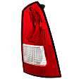 2000-2003 Ford Focus - Passenger Side Tail Light, without Bulb, Halogen, Clear and Red Lens, Wagon