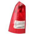 Driver Side Tail Light, without Bulb, Halogen, Clear and Red Lens, Wagon