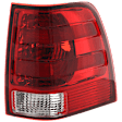 Passenger Side Tail Light, without Bulb, Halogen, Clear and Red Lens