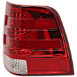 Passenger Side Tail Light, without Bulb, Halogen, Clear and Red Lens