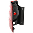 Passenger Side Tail Light, without Bulb, Halogen, Clear and Red Lens