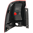 Passenger Side Tail Light, without Bulb, Halogen, Clear and Red Lens