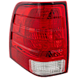 Driver Side Tail Light, without Bulb, Halogen, Clear and Red Lens