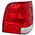 Driver Side Tail Light, without Bulb, Halogen, Clear and Red Lens