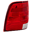 Driver Side Tail Light, without Bulb, Halogen, Clear and Red Lens