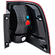 Driver Side Tail Light, without Bulb, Halogen, Clear and Red Lens