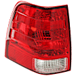 Driver Side Tail Light, without Bulb, Halogen, Clear and Red Lens, CAPA CERTIFIED