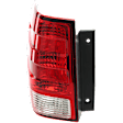 Driver Side Tail Light, without Bulb, Halogen, Clear and Red Lens, CAPA CERTIFIED