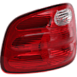 Driver Side Tail Light, without Bulb, Halogen, Red Lens, Except Lightning Models