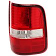 Passenger Side Tail Light, without Bulb, Halogen, Clear and Red Lens, Styleside, New Body Style, Production Date To August 8, 2005, Except H-Davidson Model