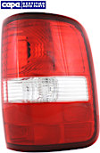 Passenger Side Tail Light, without Bulb, Halogen, Clear and Red Lens, Styleside, New Body Style, Production Date To August 8, 2005, Except H-Davidson Model, CAPA Certified