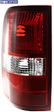 Driver Side Tail Light, without Bulb, Halogen, Clear and Red Lens, Styleside, New Body Style, Production Date To August 8 2005, Except H-Davidson Model, CAPA Certified