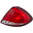 Passenger Side Tail Light, without Bulb, Halogen, Clear and Red Lens, Sedan