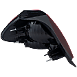 Passenger Side Tail Light, without Bulb, Halogen, Clear and Red Lens, Sedan