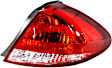 Passenger Side Tail Light, without Bulb, Halogen, Clear and Red Lens, Sedan, CAPA CERTIFIED