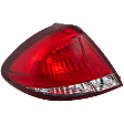 Driver Side Tail Light, without Bulb, Halogen, Clear and Red Lens, Sedan