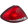 Driver Side Tail Light, without Bulb, Halogen, Clear and Red Lens, Sedan