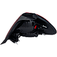 Driver Side Tail Light, without Bulb, Halogen, Clear and Red Lens, Sedan