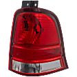 Passenger Side Tail Light, without Bulb, Halogen, Clear and Red Lens