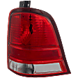 Passenger Side Tail Light, without Bulb, Halogen, Clear and Red Lens