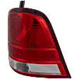 Passenger Side Tail Light, without Bulb, Halogen, Clear and Red Lens