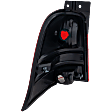 Passenger Side Tail Light, without Bulb, Halogen, Clear and Red Lens