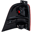 Passenger Side Tail Light, without Bulb, Halogen, Clear and Red Lens