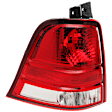 Driver Side Tail Light, without Bulb, Halogen, Clear and Red Lens