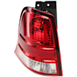Driver Side Tail Light, without Bulb, Halogen, Clear and Red Lens