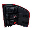 Driver Side Tail Light, without Bulb, Halogen, Clear and Red Lens,Stepside (Flareside), New Body Style