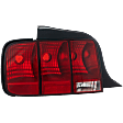 Driver Side Tail Light, without Bulb, Halogen, Clear and Red Lens