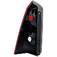 Passenger Side Tail Light, without Bulb, Halogen, Clear and Red Lens, Wagon