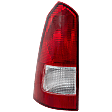 Driver Side Tail Light, without Bulb, Halogen, Clear and Red Lens, Wagon