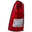 Driver Side Tail Light, without Bulb, Halogen, Clear and Red Lens, Wagon