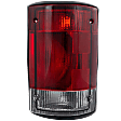 Passenger Side Tail Light, with Bulb, Halogen, Clear and Red Lens